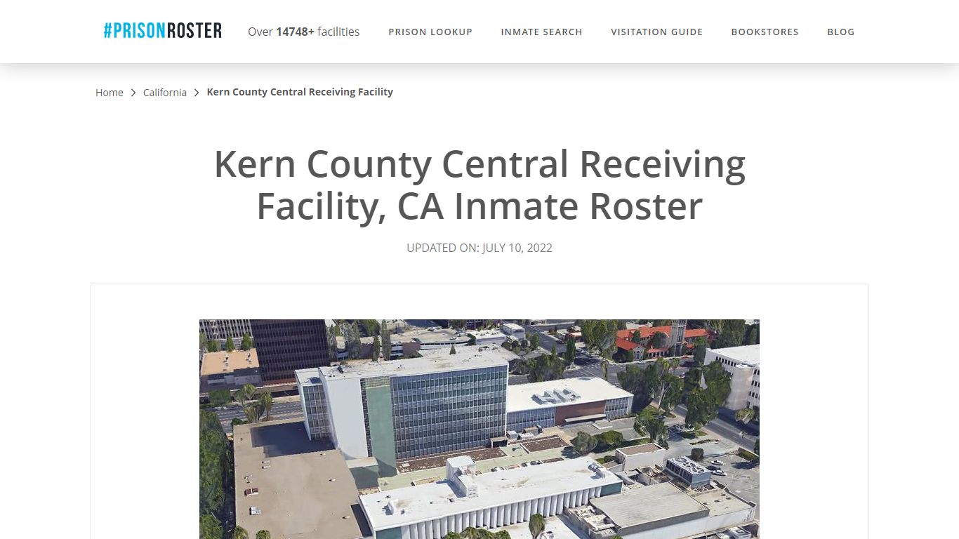 Kern County Central Receiving Facility, CA Inmate Roster